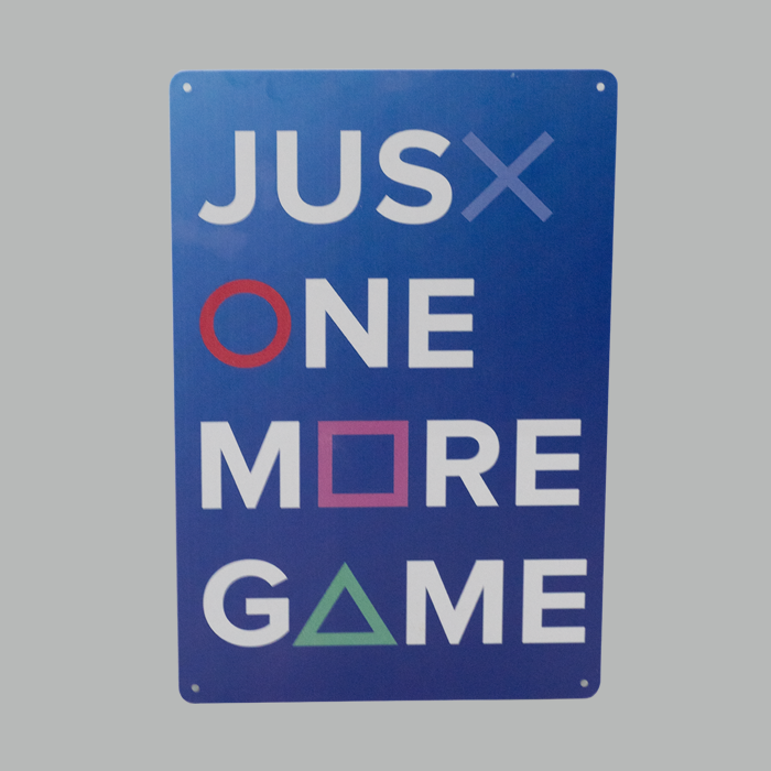 One More game metal Plate