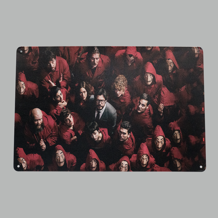 La Casa De Papel Metal Plate