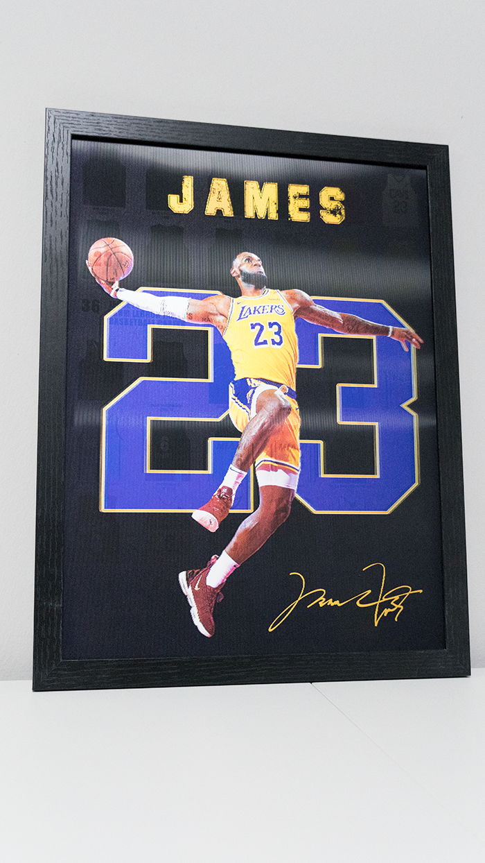 3D Tribute Frame – Lebron James