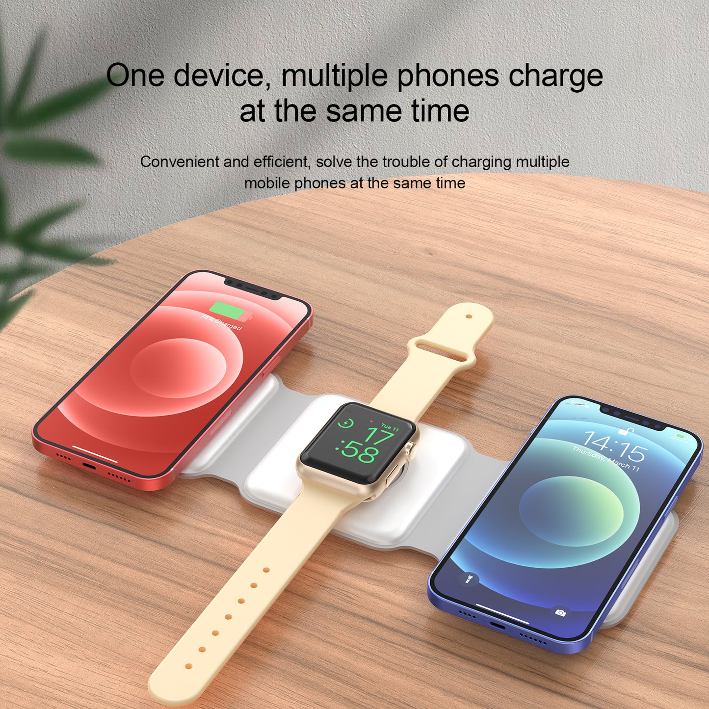 3-in-1 MagSafe wireless charger White