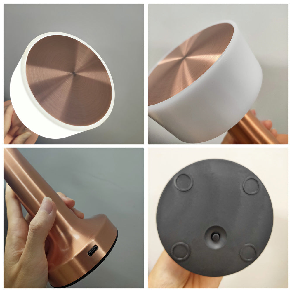 Rechargeable golden LED lamp