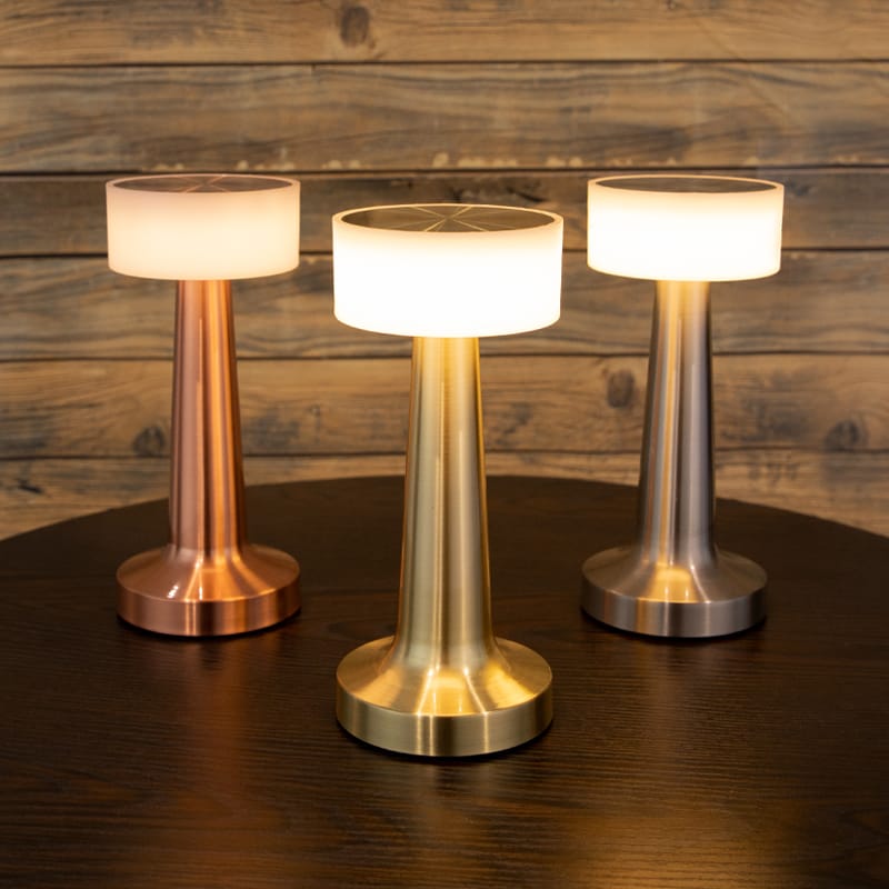 Rechargeable golden LED lamp