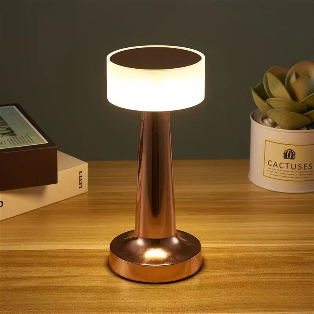 Rechargeable golden LED lamp
