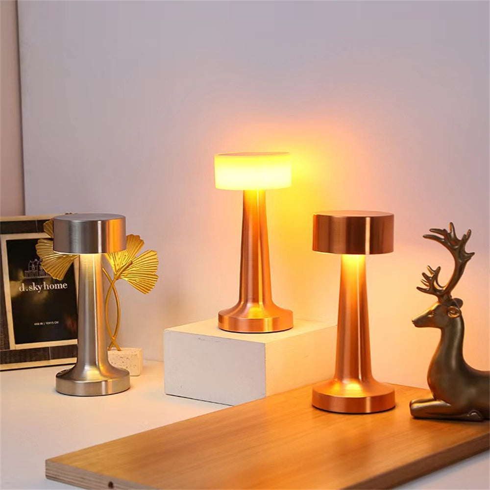 Rechargeable golden LED lamp