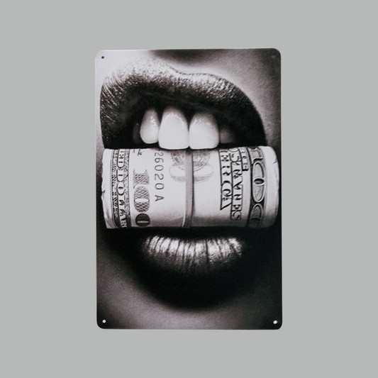Women n Cash metal Plate