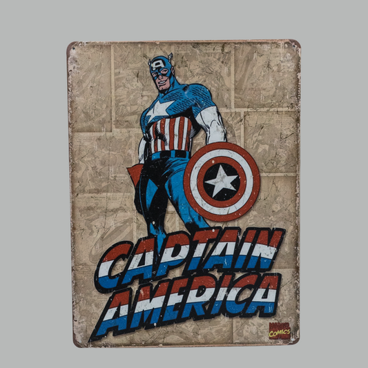 Captain America metal Plate
