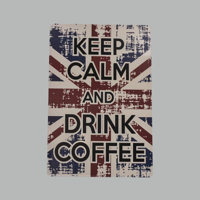 Drink Coffee metal Plate