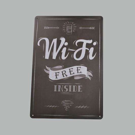 Free Wifi metal Plate