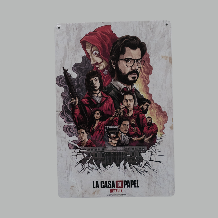 La Casa De Papel Metal Plate