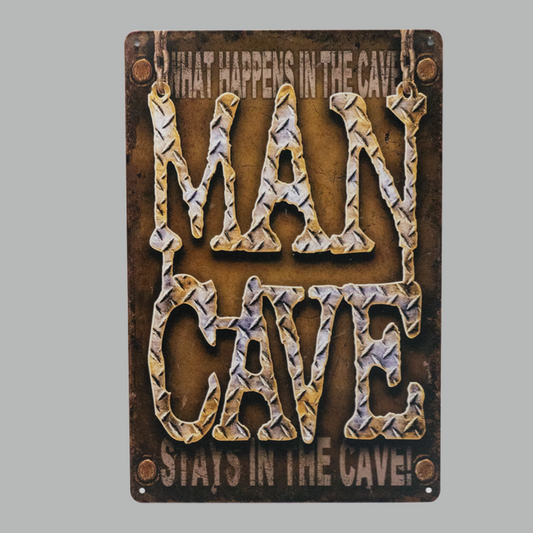 Man Cave metal Plate