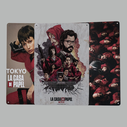 La Casa De Papel Metal Plate