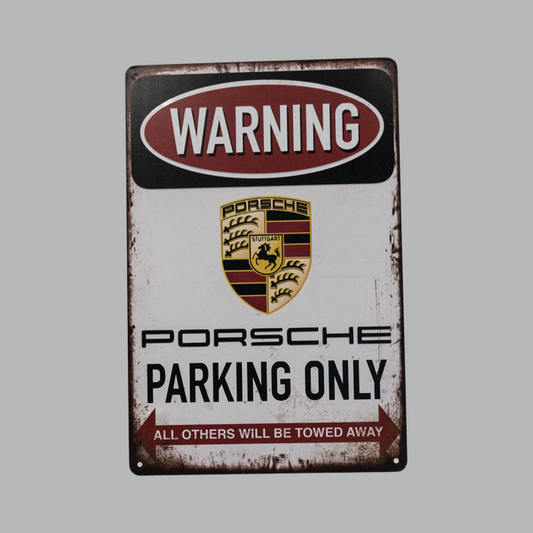 Porsche metal Plate