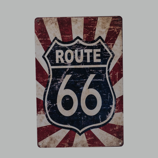 Route 66 metal Plate