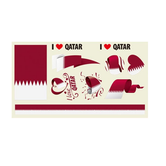 Qatar fan stickers