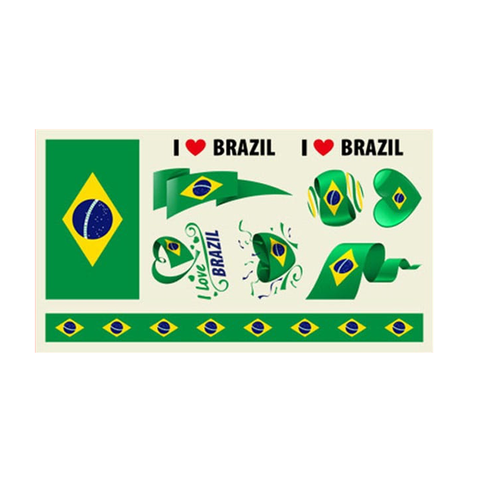 Brazil fan stickers